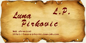 Luna Pirković vizit kartica